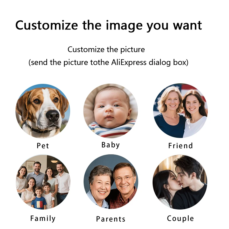 Customized Cuban Chain Necklace Personalized Laser Engraved Portrait Photo Couple Memorial Pendant Necklace Gift For Boyfriend