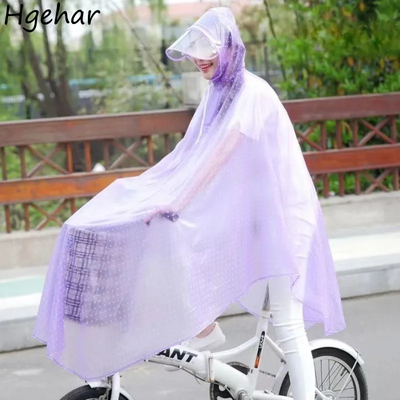 Cycling Raincoats Adults Single Transparent Hooded Thicken Durable Water-proof Rain Poncho Outdoor Travelling Bicycle Дождевик