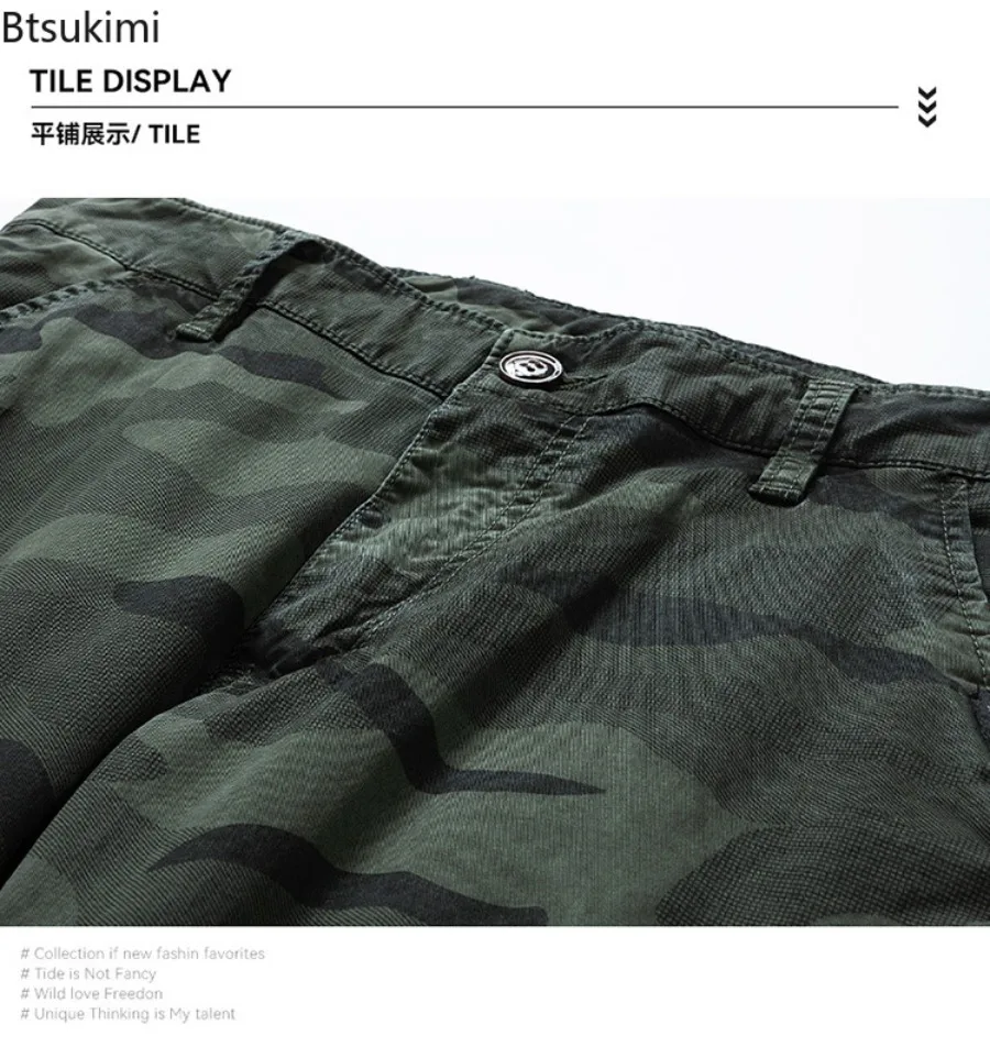 2025 New Men's Camouflage Cargo Pants Vintage Loose Casual Pants Men Outdoor Tactical Tranning Trousers Joggers Pants Streetwear