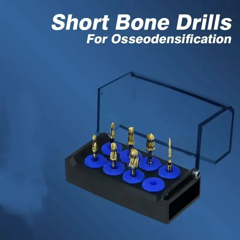 7-częściowy zestaw krótkich wierteł dentystycznych do implantów chirurgicznych do implantacji stomatologicznych
