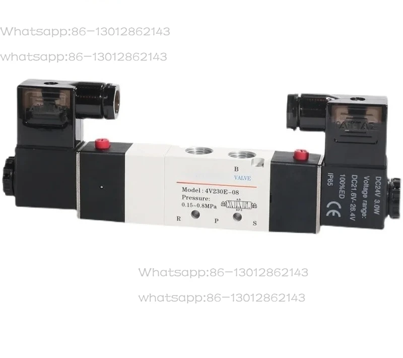 Three position five way solenoid valve 4V130E/230E/330E/430E-M5/06/08/10/15B24V