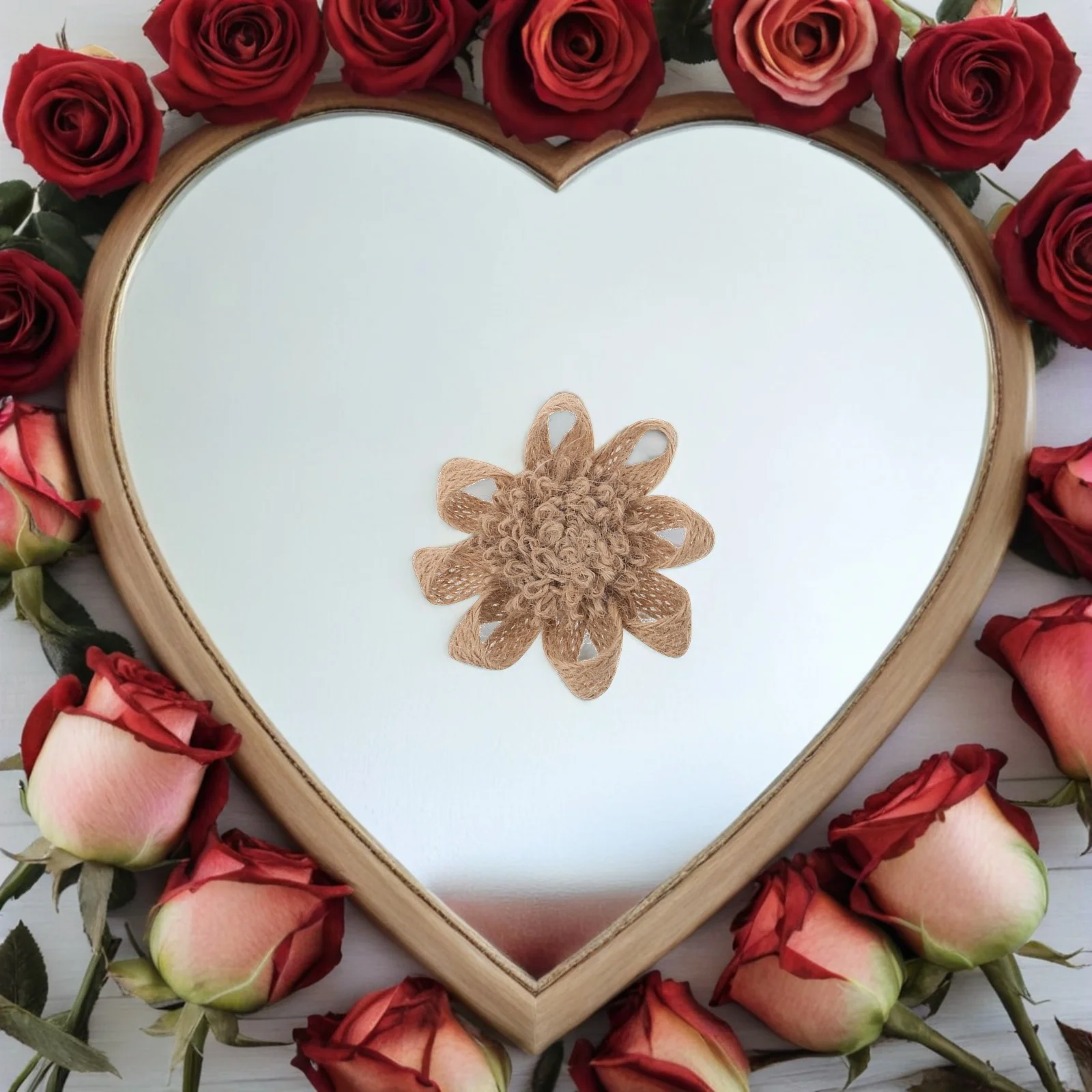 

Handmade Floral Hair Accessories Burlap Flower Artificial Fabric Decoration Bridal Decorations for Women Dried Ornament