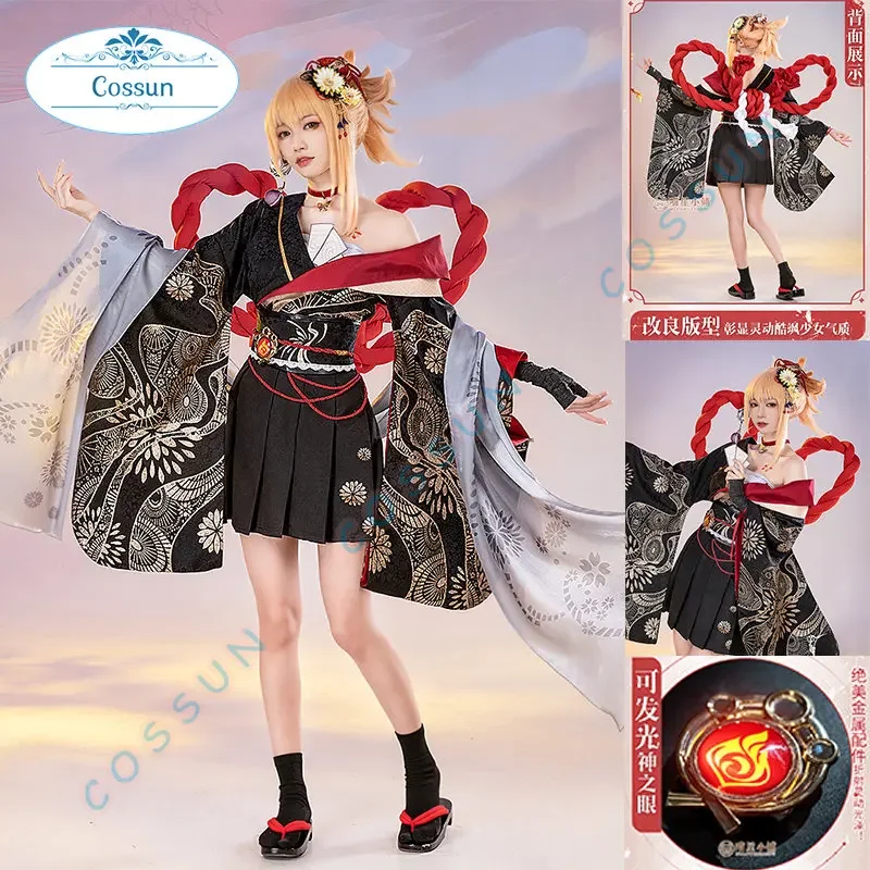 Game Genshin Impact Lost Abyss Yoimiya Cosplay Costume Halloween Yoimiya New Outfits Women Anime Dress Uniform