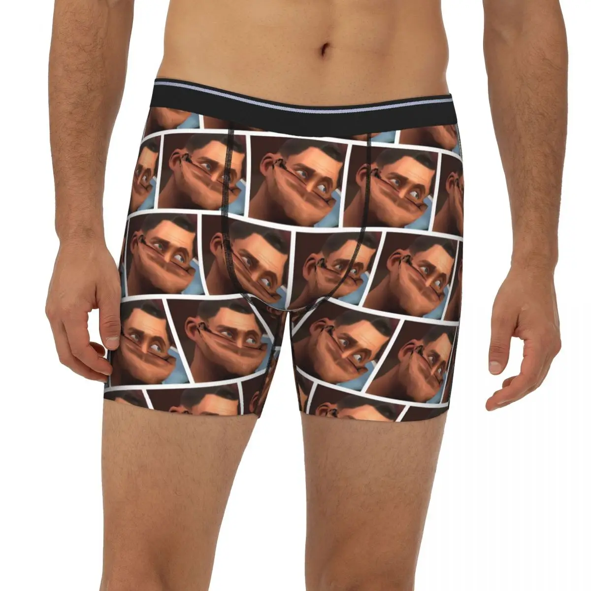 

Длинные трусы-боксеры Team Fortress TF2, короткие мужские трусы, дышащее нижнее белье для мужчин, подарки бойфренду