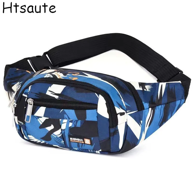 Men Waist Fanny Pack Belt Bag Male Running Oxford Waterproof Multi-purpose Travel Sports Male Sling Chest Bum Hip Bags