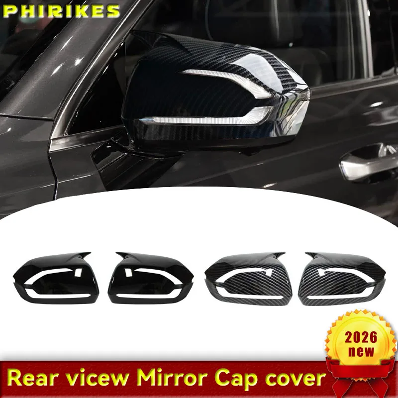 

Side Wing Rearview Mirror Cover Cap Carbon fiber Black high quality types For Hyundai Palisade 2019-2025