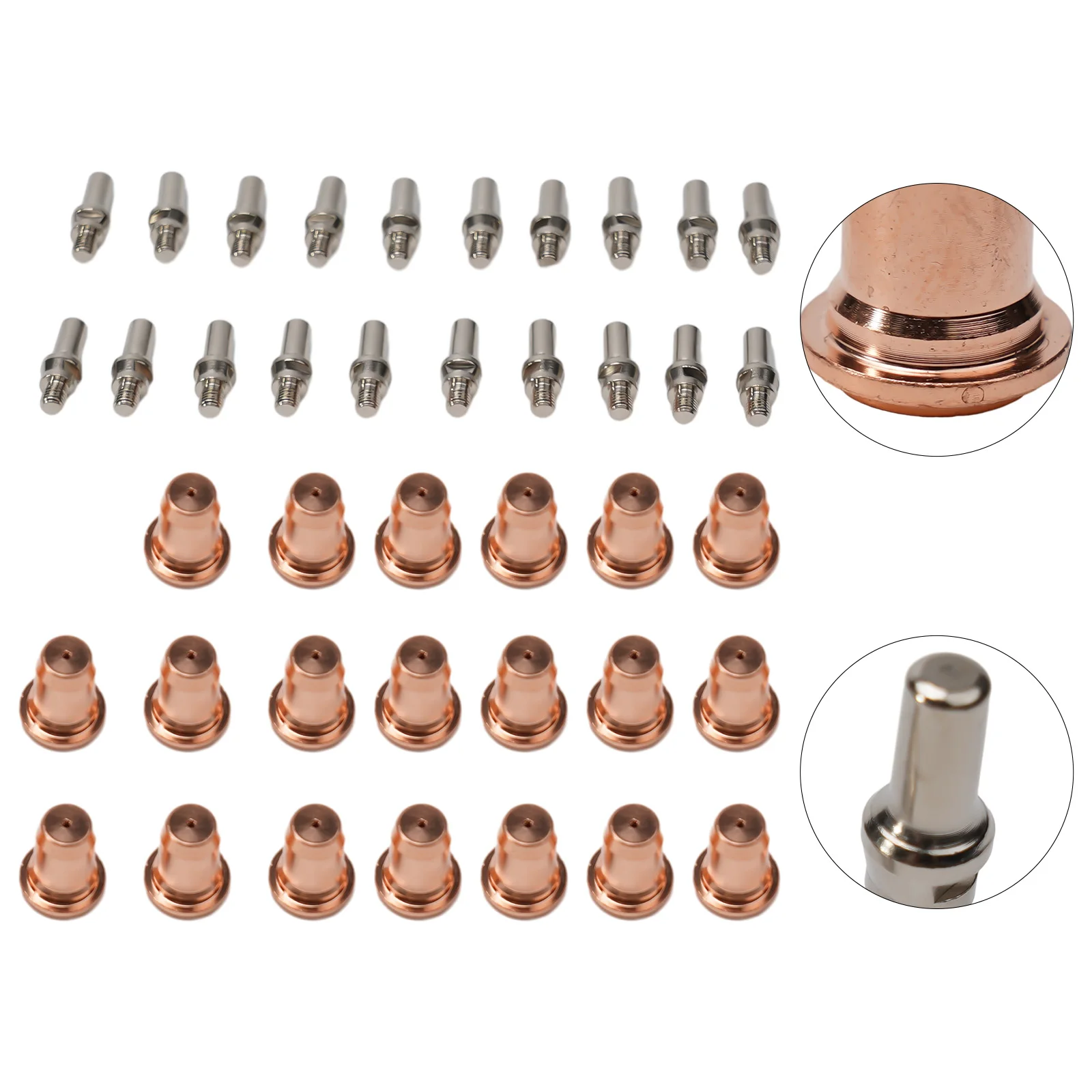 Set of 40 Plasma Cutting Electrodes and Nozzles for IPT60 PT60 PT40 IPT40 1 0mm and 1 1mm Compatible with Various Models