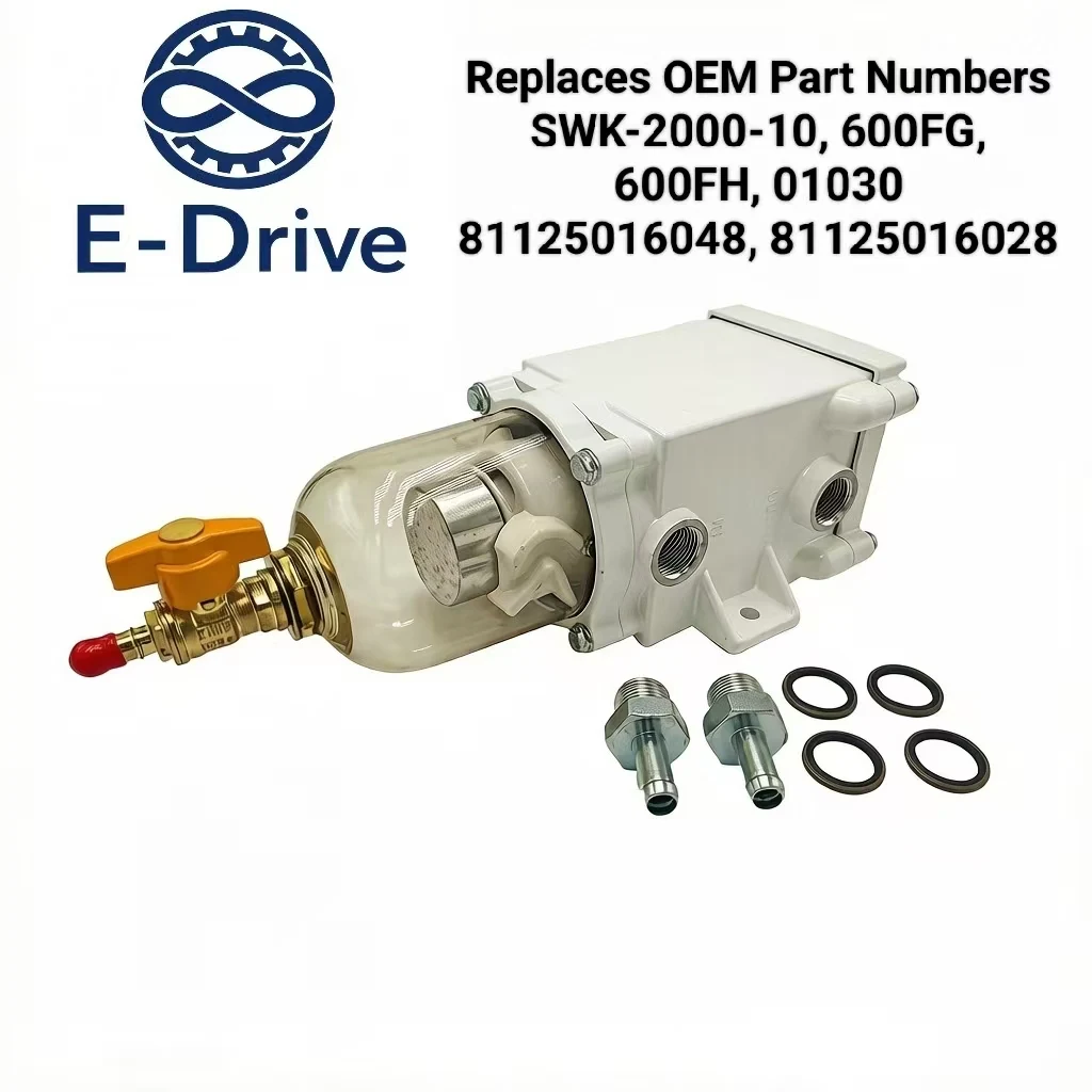 

Heavy Duty Fuel Water Separator Assembly SWK-2000-10 600FG 600FH Replacement for Marine & Truck Diesel Engine Fuel Filter