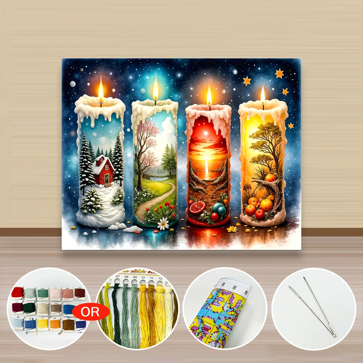 1 Stück 40x50cm/15,7x19,69 Zoll, 11Ct/14Ct Kreuzstich-Set, DIY Valentinstagsgeschenk, Stickerei-Set für Festivals, Porträts – Detail 4