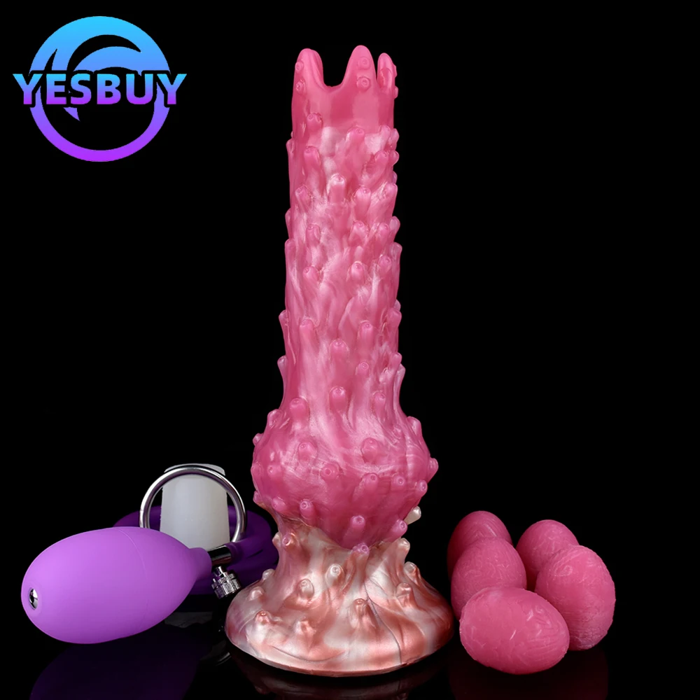 

YESBUY Inflatable Ovipositor Toy Butt Plug Pneumatic Dildo Lay Eggs Prostate Vaginal Massager For Couple Adult Games Masturbator