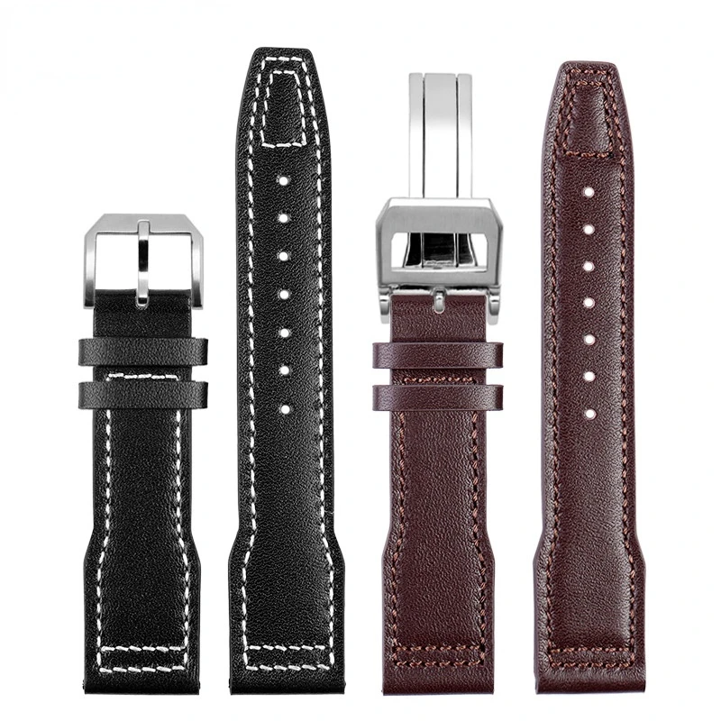 For Iwc Pilots Little Prince Watch Iw327004/iw377714 Mark16/17/18 Portuguese Leather Strap 20 21mm Men Watchband Belt Bracelet