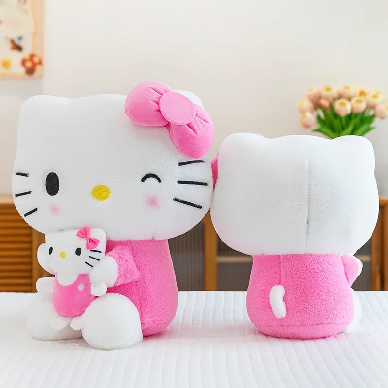 60cm kawaii kt gato brinquedo de pelúcia sanrio boneca de pelúcia travesseiro olá kitty boneca de pelúcia presente para crianças aniversário presente de natal bonecas de pelúcia