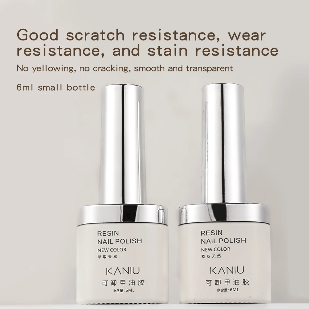 Kaniu 6ML Resin Basic Functional Glue Functional Nail Gel with Base Coat and Top Coat Used for DIY Nail Art Creation