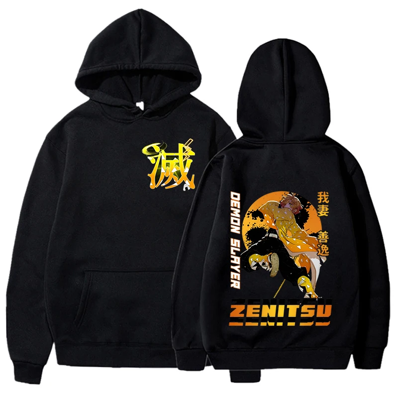 New Anime Agatsuma Zenitsu Printed Hoodies Women Men Sweatshirt Hooded Casual Tops Long Sleeve Pullovers