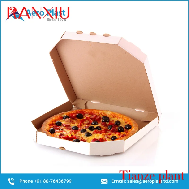 Caja de Pizza de papel en forma hexagonal, caja de Pizza de papel Kraft desechable, caja de Pizza de papel en venta