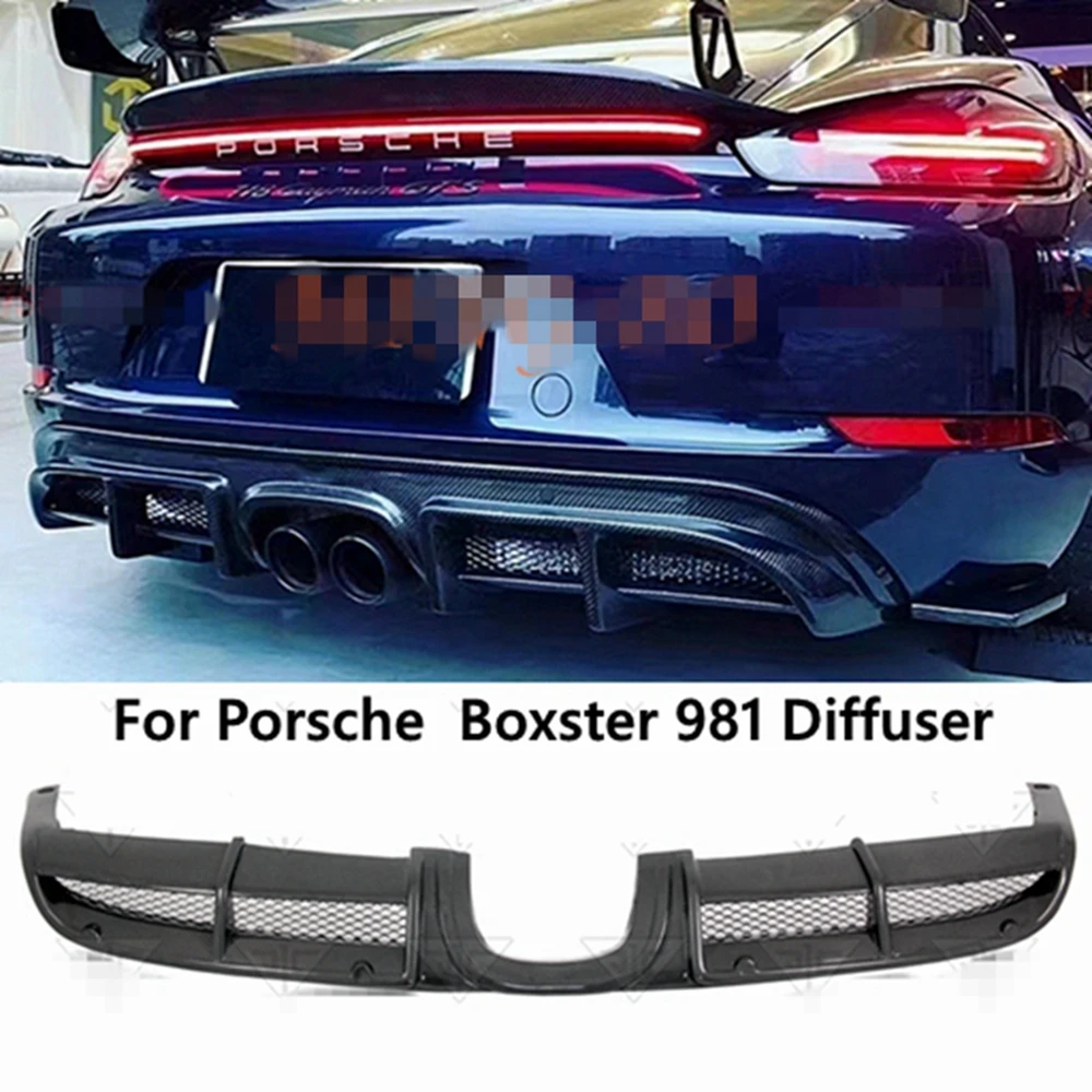 For Porsche Cayman Boxster 981 Car Body Kit 2012-2014  Carbon Fiber/ FRP Rear Bumper Diffuser Lip 