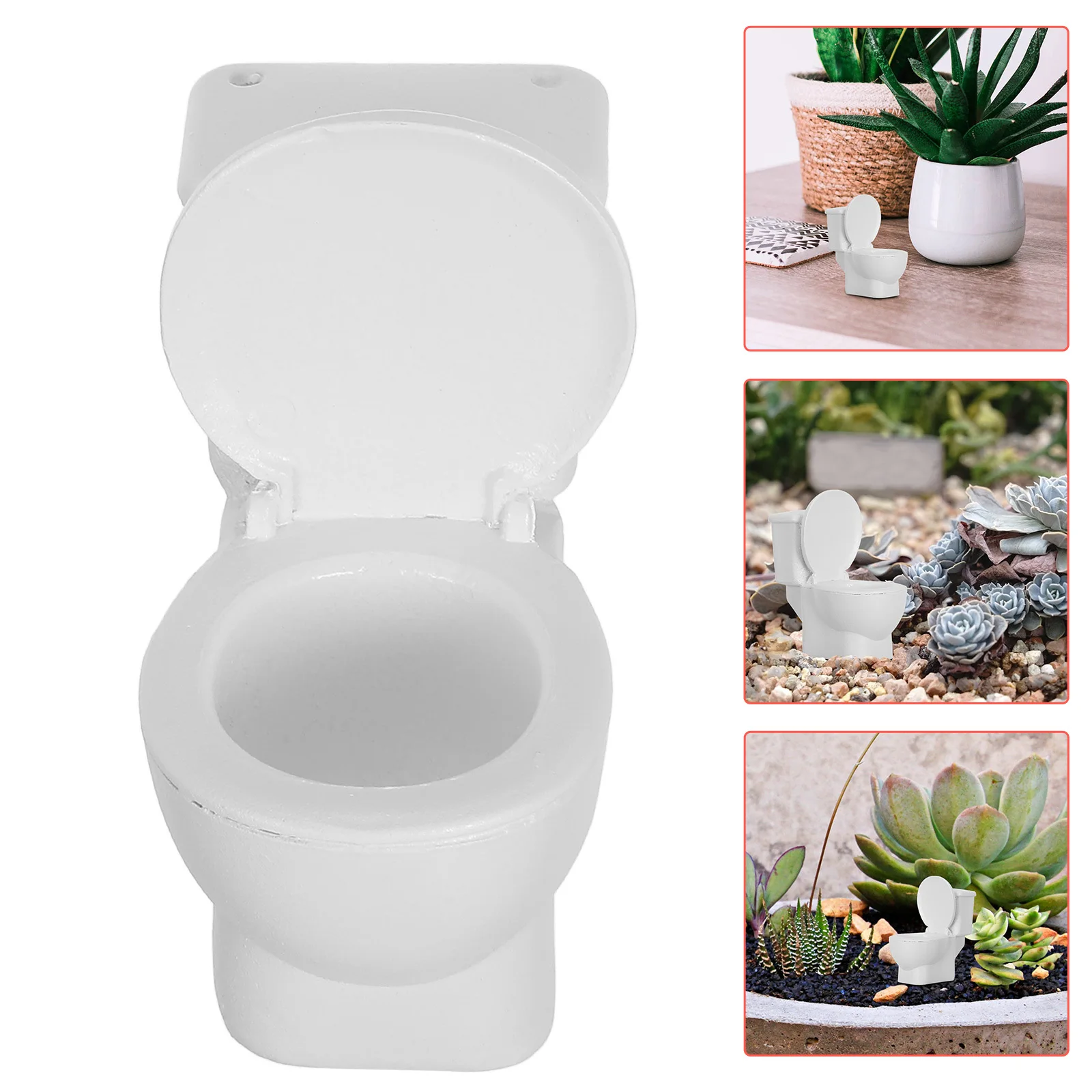 

Resin Miniature Commode Adornment Unique Micro Landscape Decoration for Miniature Garden Room Tabletop Home Decor