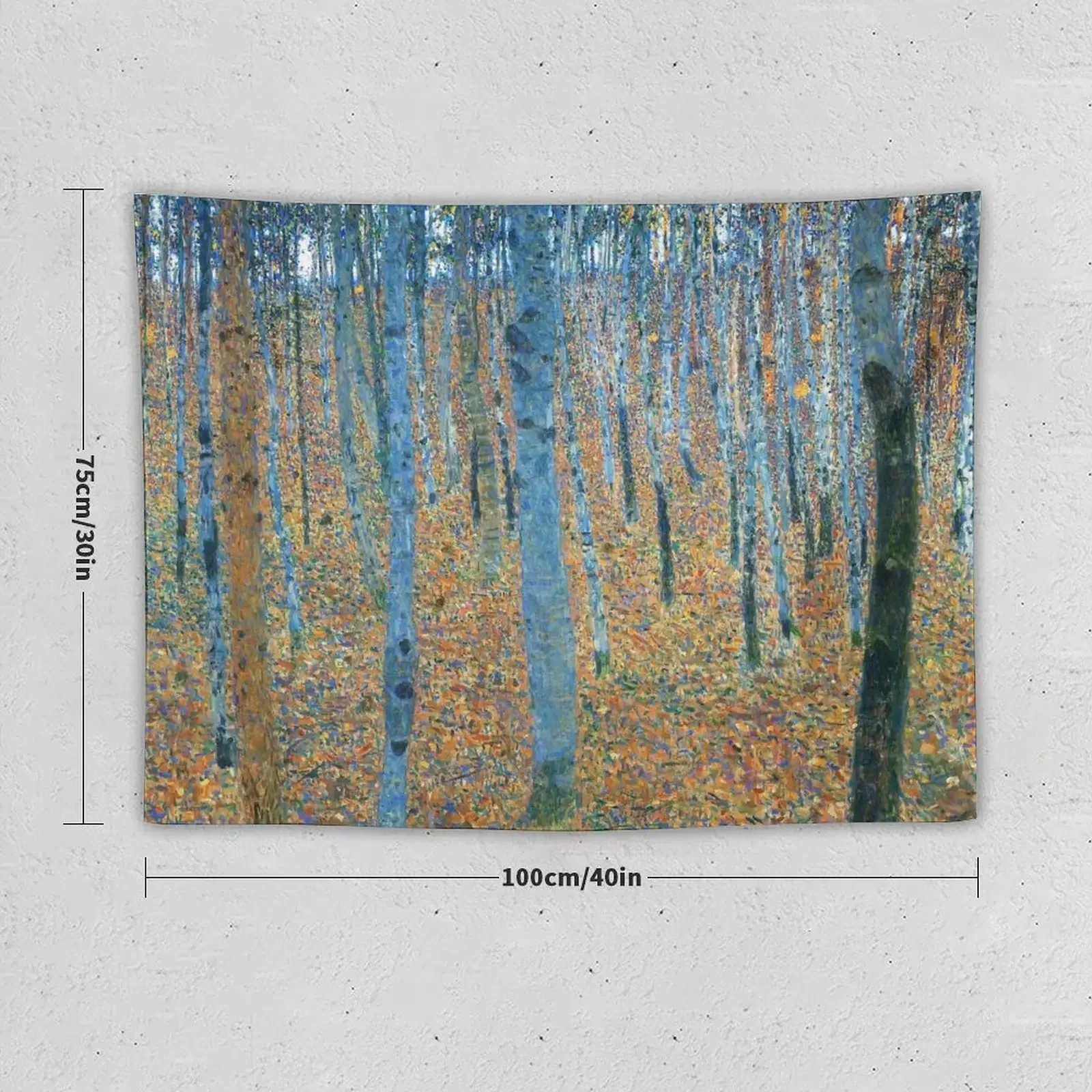 HD. Beech Grove I, by Gustav Klimt . HIGH DEFINITION Tapestry Living Room Decoration Hanging Wall Tapestry