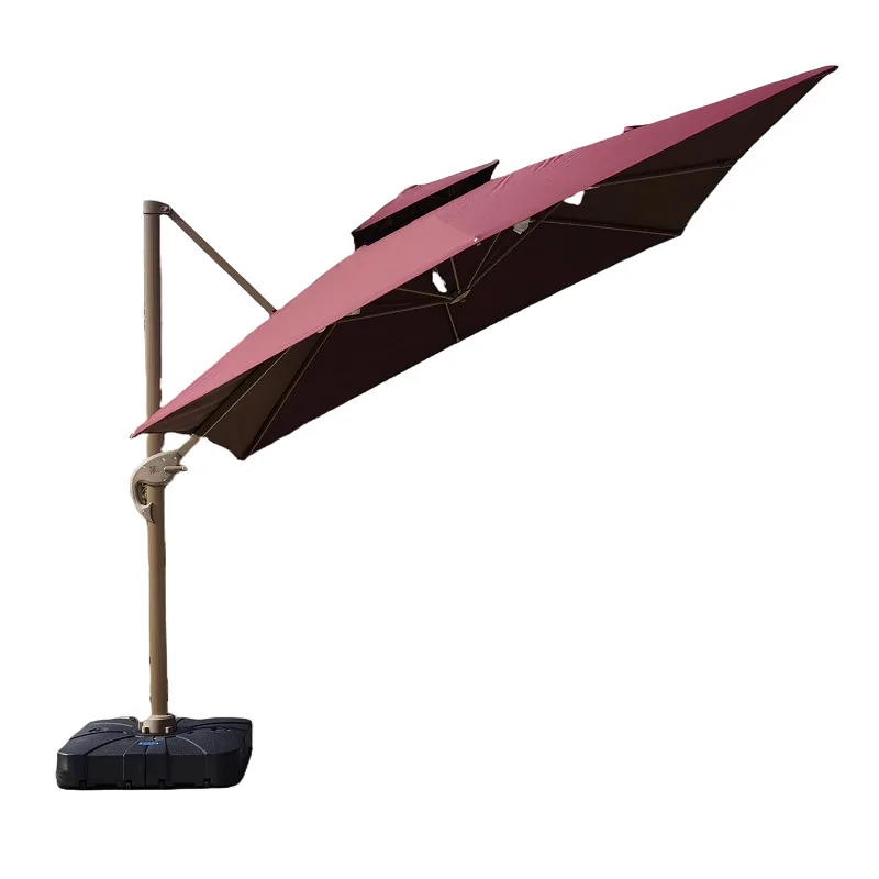

column umbrella, large unilateral umbrella, villa courtyard Roman umbrella, commercial stall rain protection, outdoor parasol