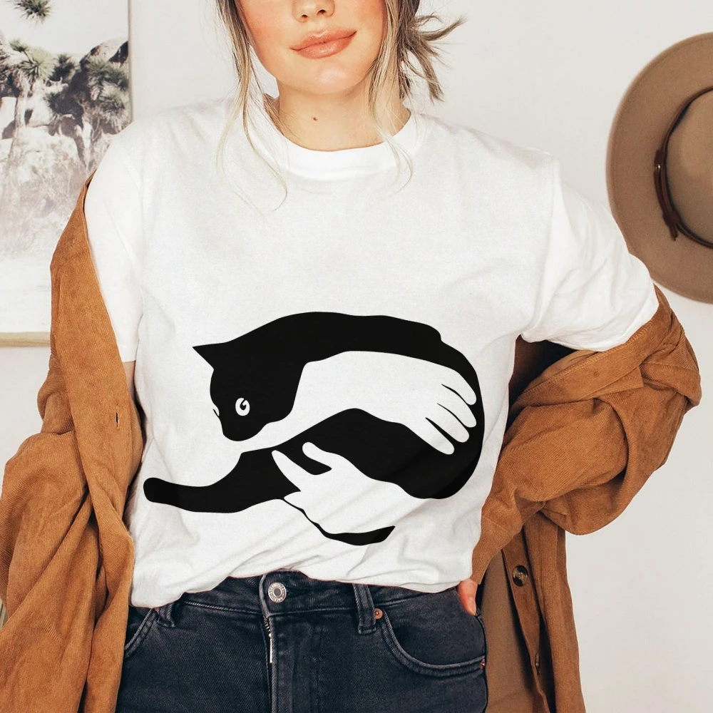 

Летняя женская футболка большого размера с рисунком Y2K в стиле аниме | Ручная роспись искусства в корейском стиле | Летняя крутая футболка 2025 года