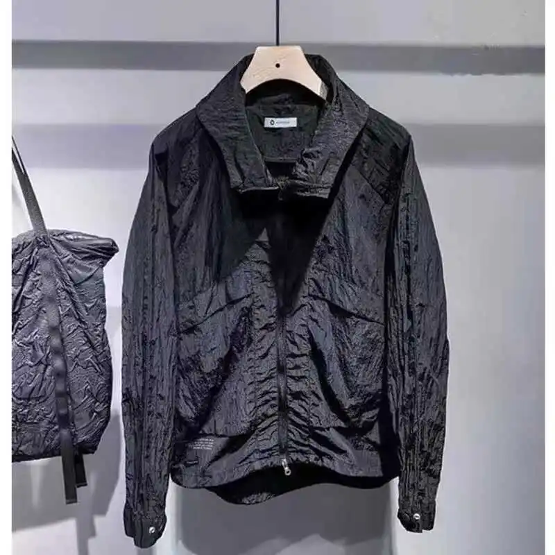 

Новинка 2024, мужская уличная легкая куртка с защитой от солнца, повседневное тонкое пальто на весну и лето, дышащая полиэфирная ткань