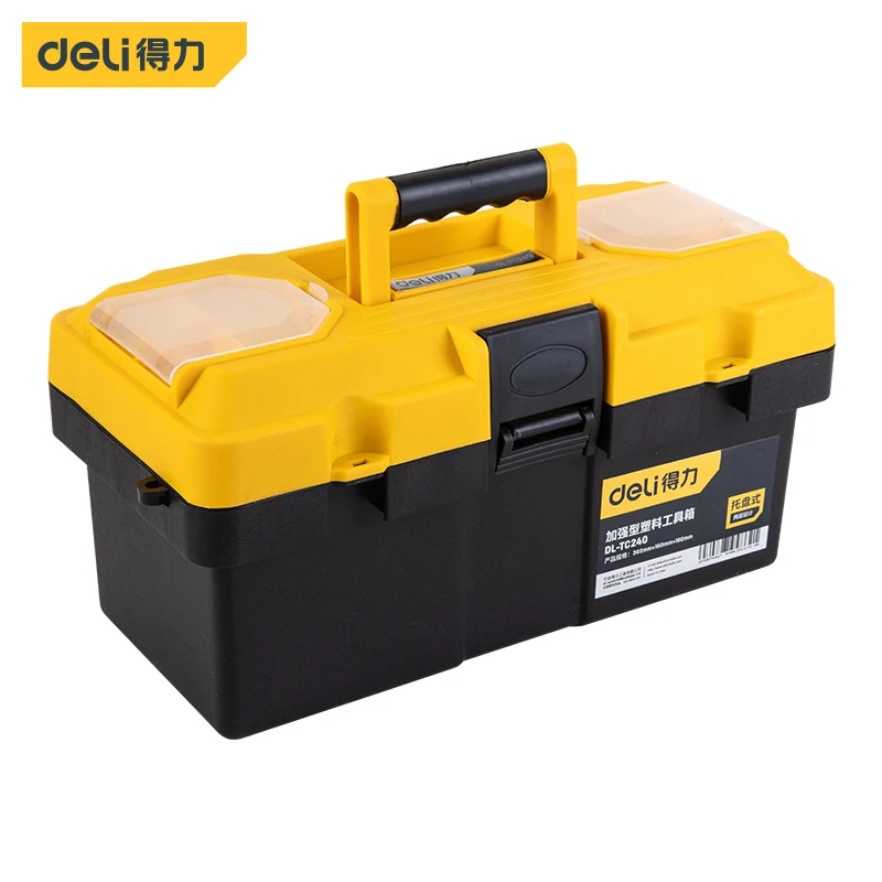 

deli thickened toolbox Empty Plastic storage box Repair home hardware storage box 14-inch DL-TC240