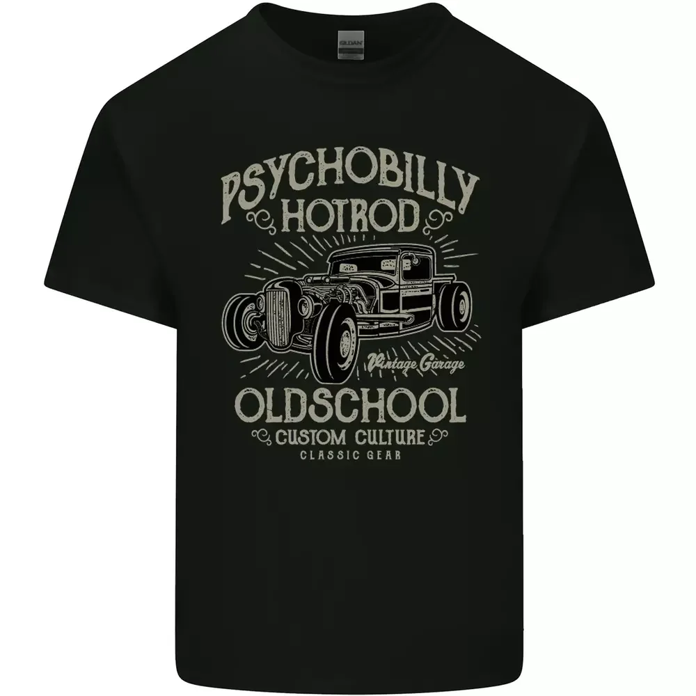 Psychobilly Hotrod Hot Rod Dragster Kids T-Shirt Kids  Tees Cotton Luxury brand vintage oversized