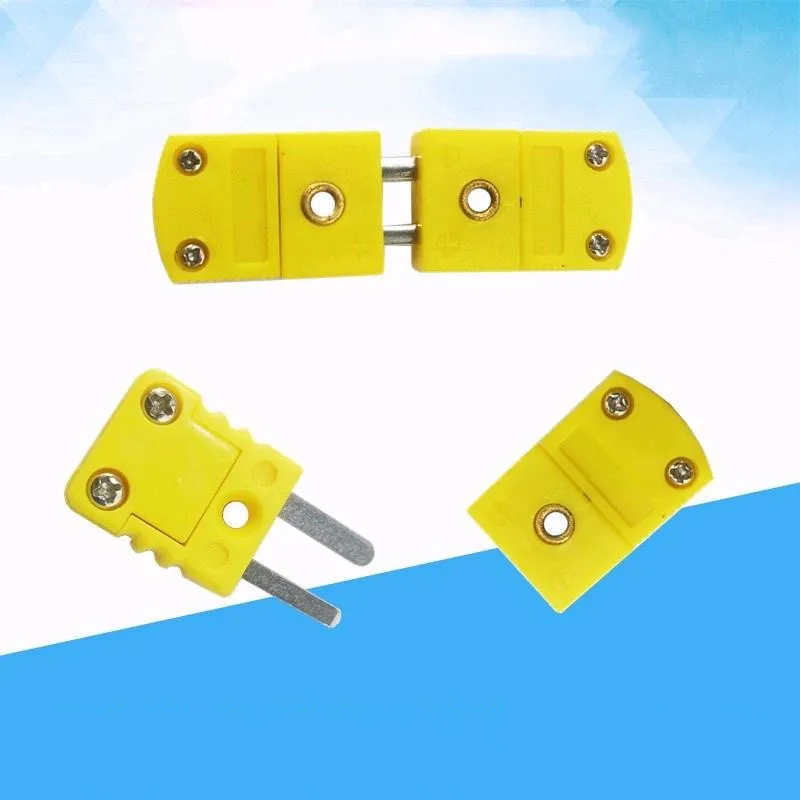 

10Pcs K Type Yellow Plastic Housing 2 Pins Male Female Thermocouple Plug