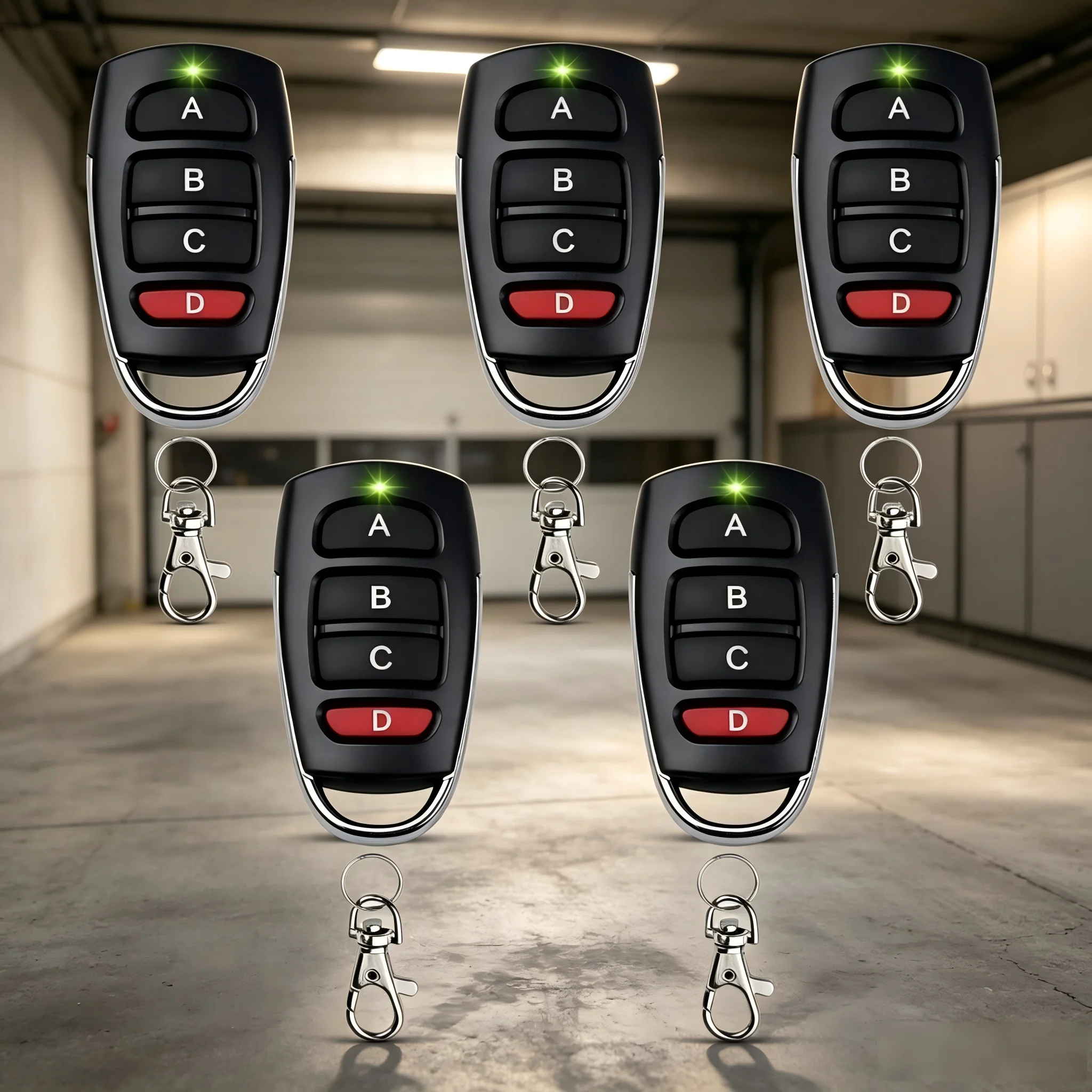 4-Channel 433.92MHz Remote Control – Metal Button Universal Copier for Car Key & Garage Door