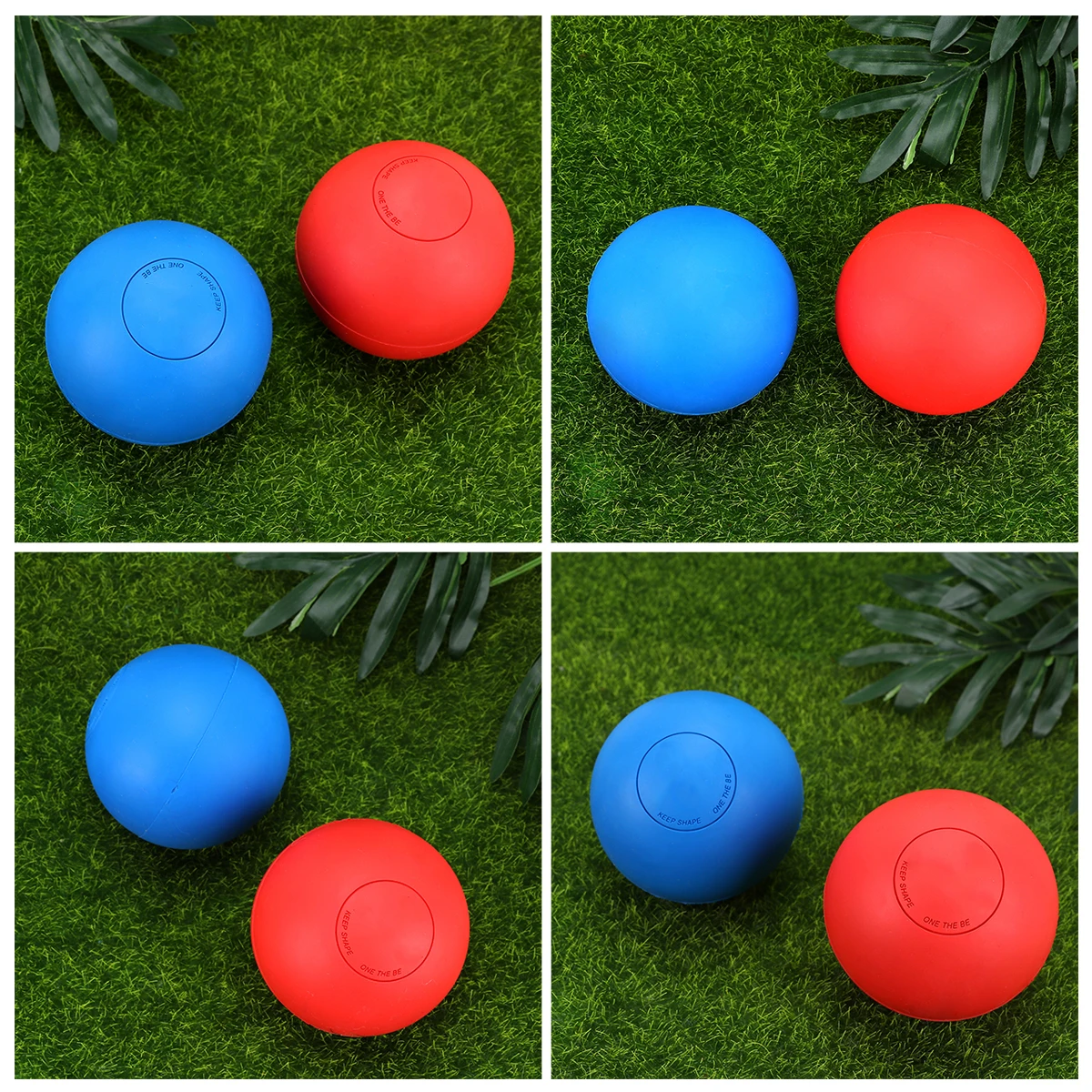 2 stücke Massage Ball Tiefe Gewebe Muskel Therapie Yoga Roller Für Ganzkörper Fuß Schmerzen Relief Rot Blau Yoga Ball Stretching pilates