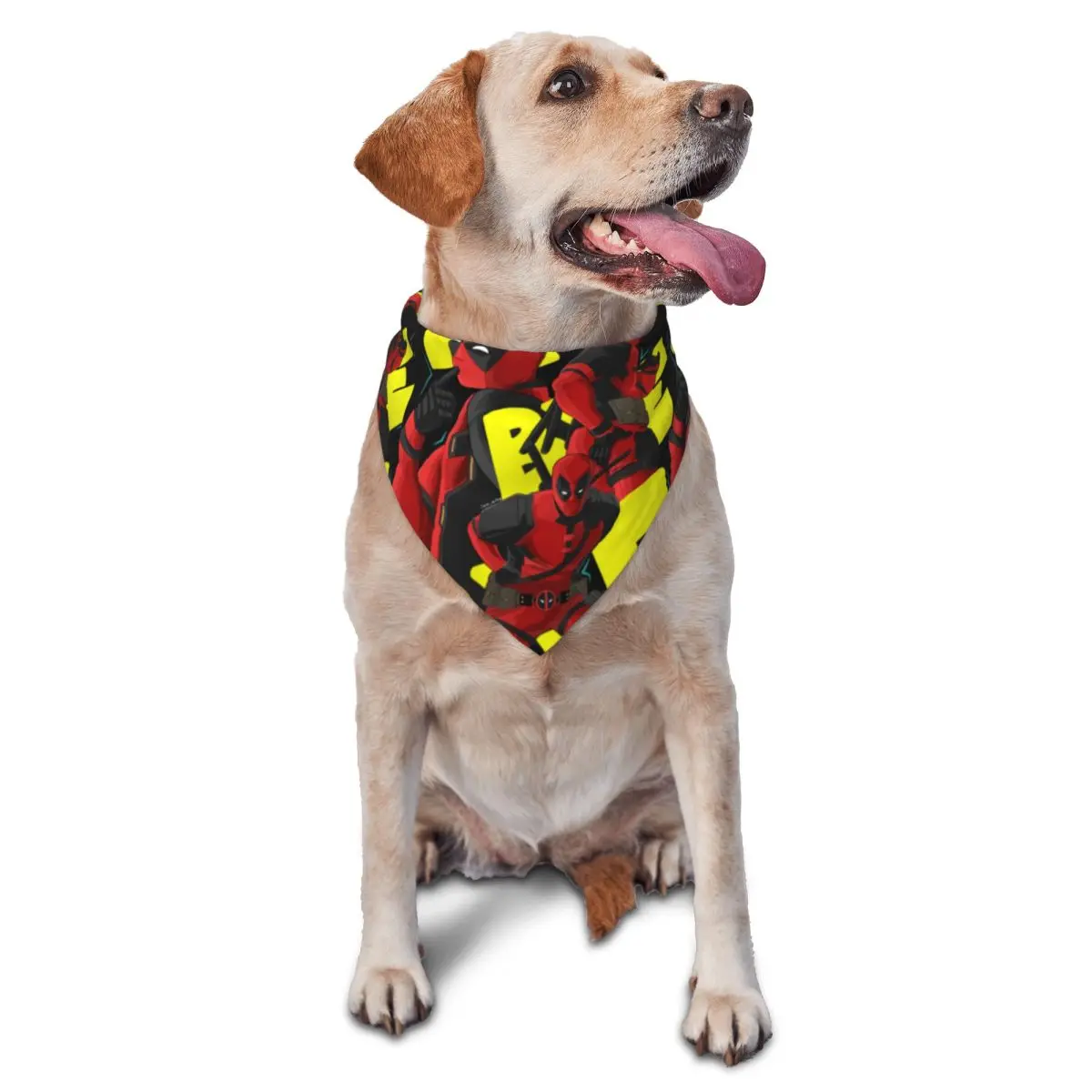 Babero triangular personalizado del animal doméstico de la decoración de la bufanda del animal doméstico de los pañuelos del animal doméstico de Deadpool Manga para los gatos de los perros