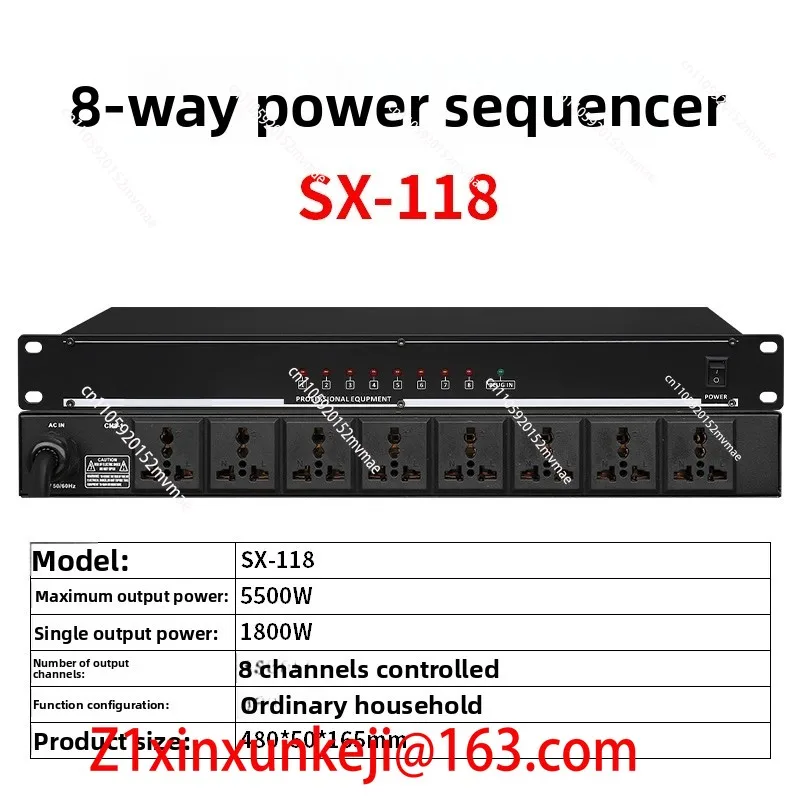 Professional Power Sequencer 8/10 Intelligent Sequence Controller Power Amplifier Audio Stage High Power Power Switch