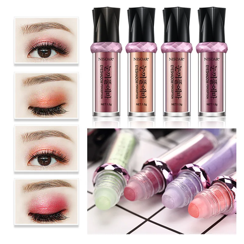 Single Color Roller Eyeshadow Palette Glitter Pigment Loose Powder Eye Shadow Makeup Cosmetics Shimmer Palette Dropshipping