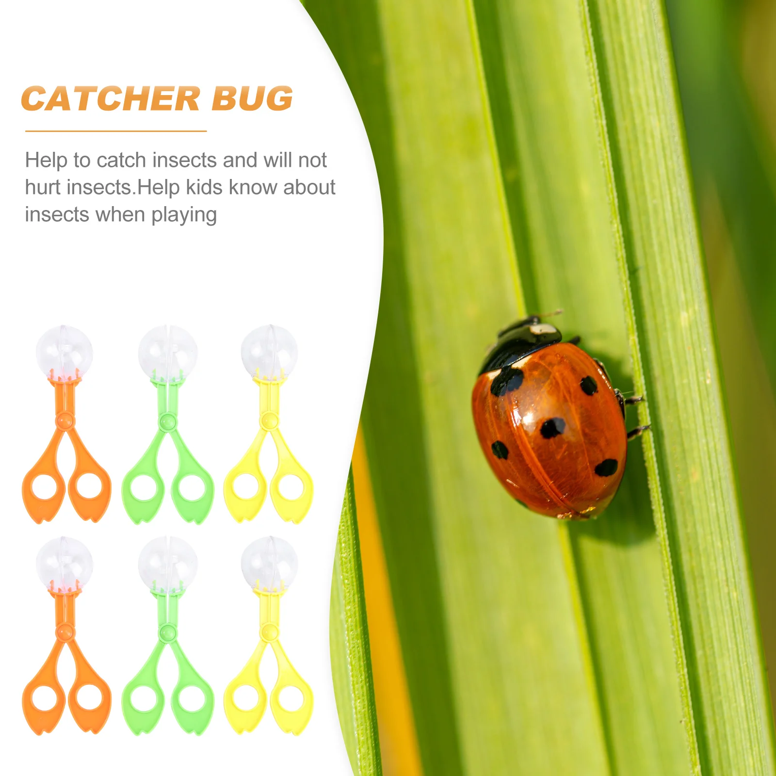 6 pçs insetos pegar braçadeira crianças apanhador tesoura scooper biologia aprendizagem educação ferramenta para jogar criança brinquedos inseto grabber