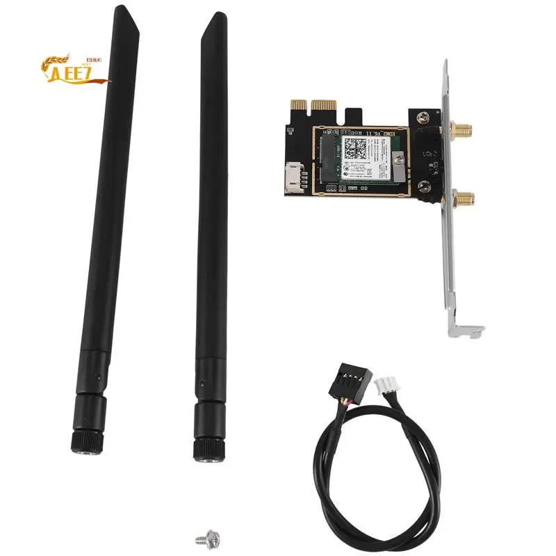 

AEE7-AC7260 7260NGW Wifi Card Bluetooth Wireless Card Adapter PCIE Adapter With 2X8DB Antenna