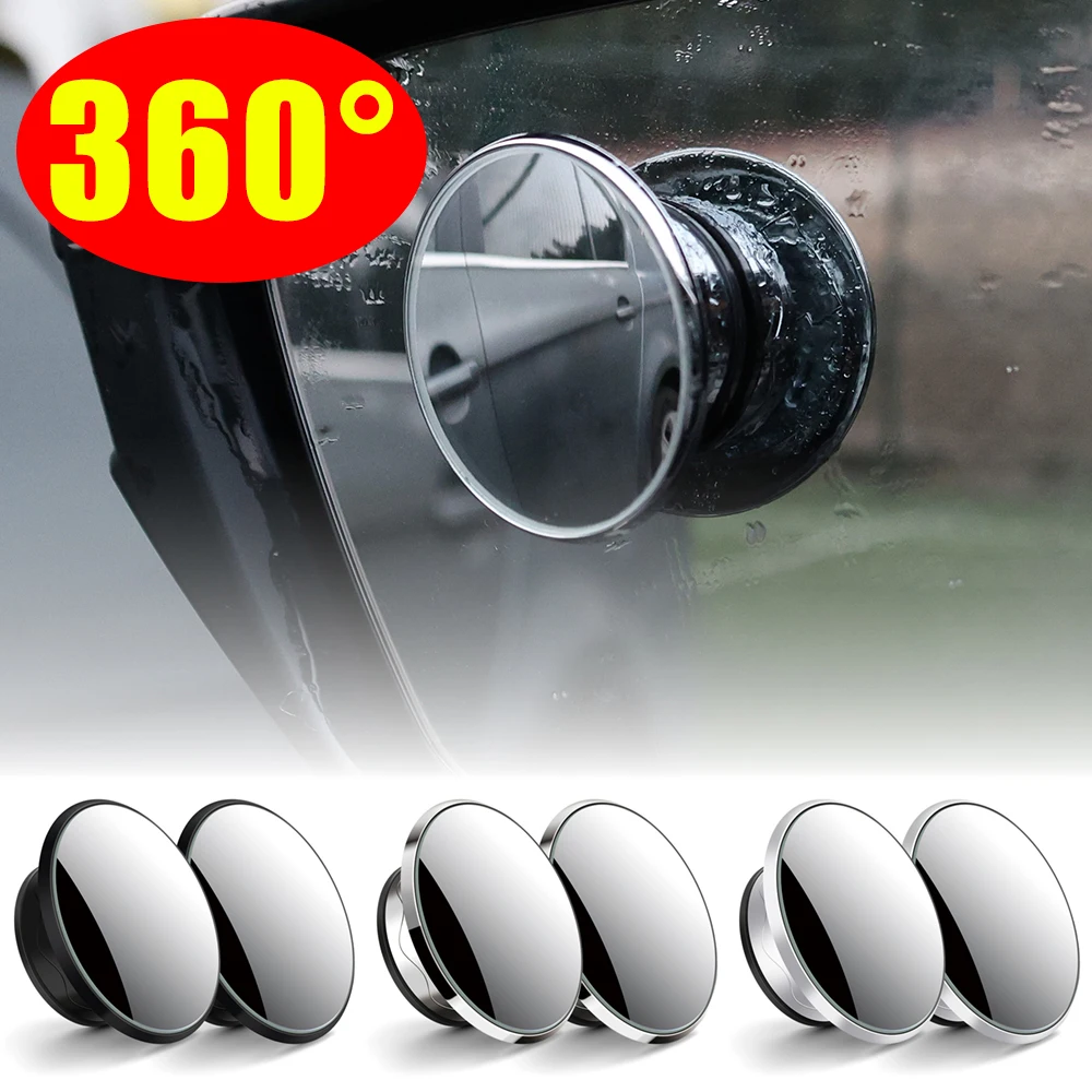 

2Pcs Upgraded Car Small Circular Mirror Reversing Blind Spot Glass Explosion-proof High-definition Blind Area Viewing Mirror