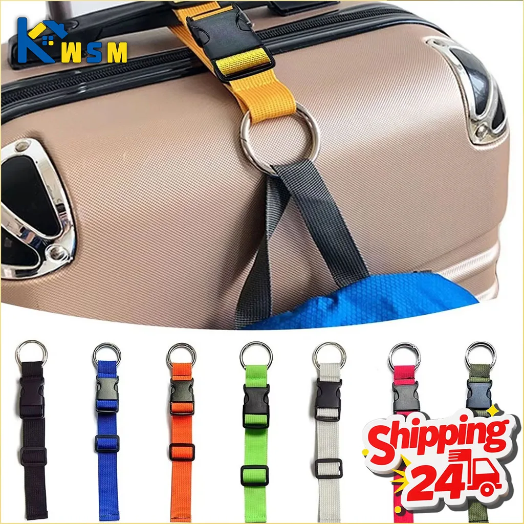 Adjustable Nylon Luggage Straps with Safety Spring Hooks for Suitcases and Trolley Bags Easy Hand Wash Travel Accessories ﻿