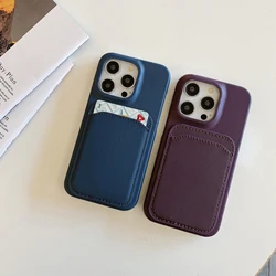 Vertical Cards Solt Leather Wallet Case For Iphone 15 Pro Max 14 Plus 13 12 Mini 11 XR X XS SE2022 7 8 Skin Feeling Bag Cover