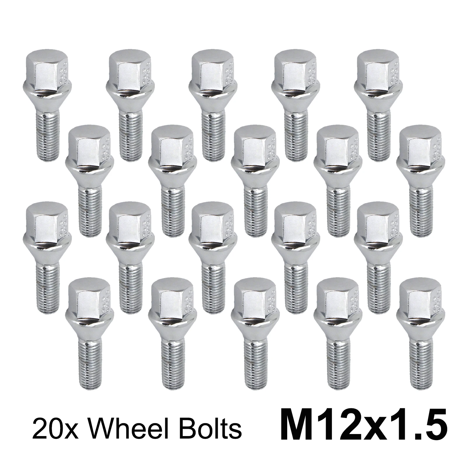 20x Alloy Wheel Bolts Lug Nuts M12x1.5 26mm SW17 Set For BMW 3-Series 1975-2012 E21 E30 E36 E46 E90 E91 E92 E93 Car Accessories