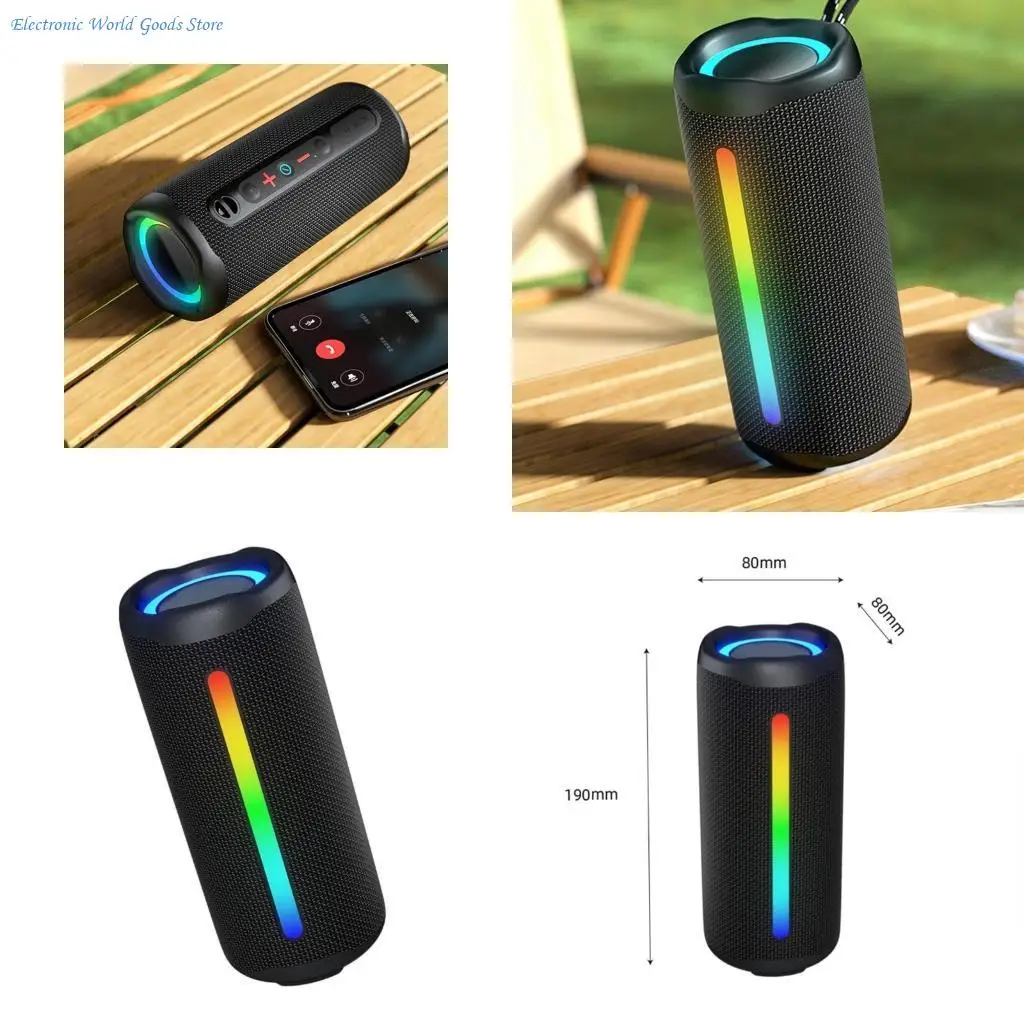 

A3PD Bluetooth-совместимый динамик Портативный беспроводной звук IPX5 Водонепроницаемый длинный аккумулятор Сопряжение для и