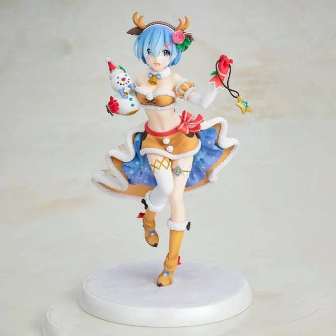 100% Original:Re:Zero REM Reindeer Christmas maid 24cm PVC Action Figure Anime Figure Model Toys Figure Collection Doll Gift