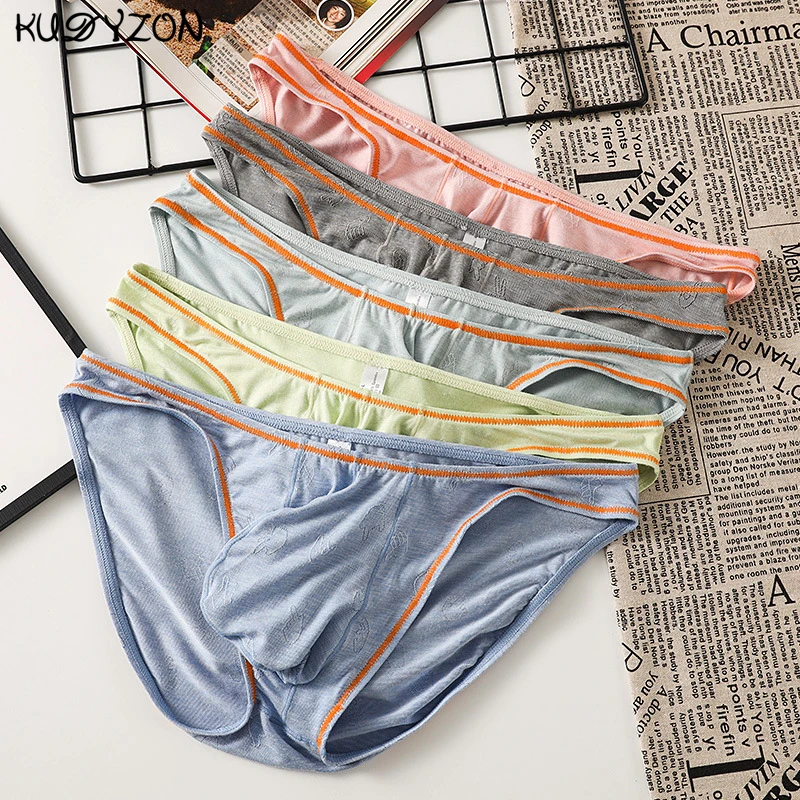 Men Sexy Briefs Underwear Modal Breathable Bikini Briefs Underpants Cuecas Calzoncillos Soft U Pouch Men's Lingerie Hombre Slip
