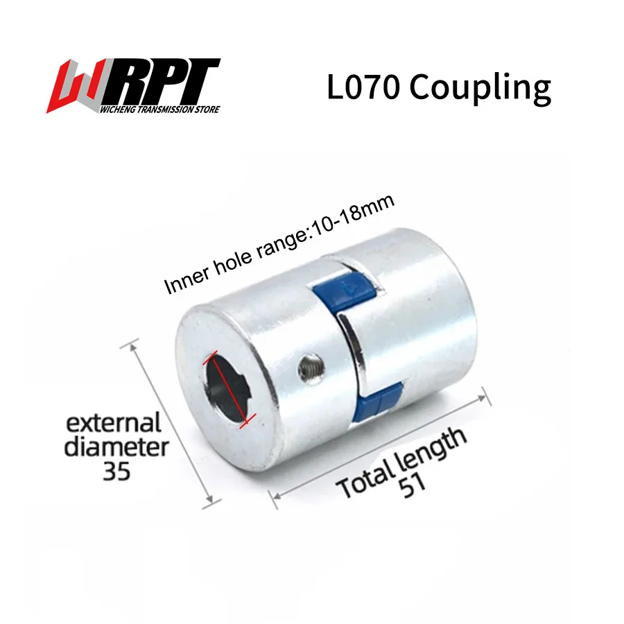 

L-Type Three-Jaw Coupling, Plum Blossom Coupling, Servo Motor Coupling Star Coupling, High Torque L070 Outer Diameter 35