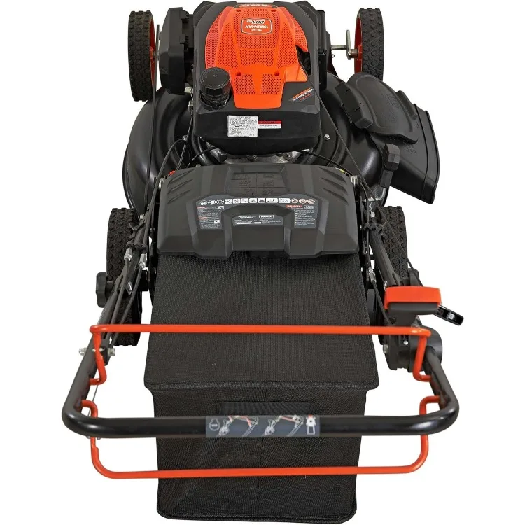 22 pouces. PACE-Tondeuse à Gazon Autopropulsée à 6 Vitesses, Roue Haute, RWD, 3 en 1, 201cc Select, Noir