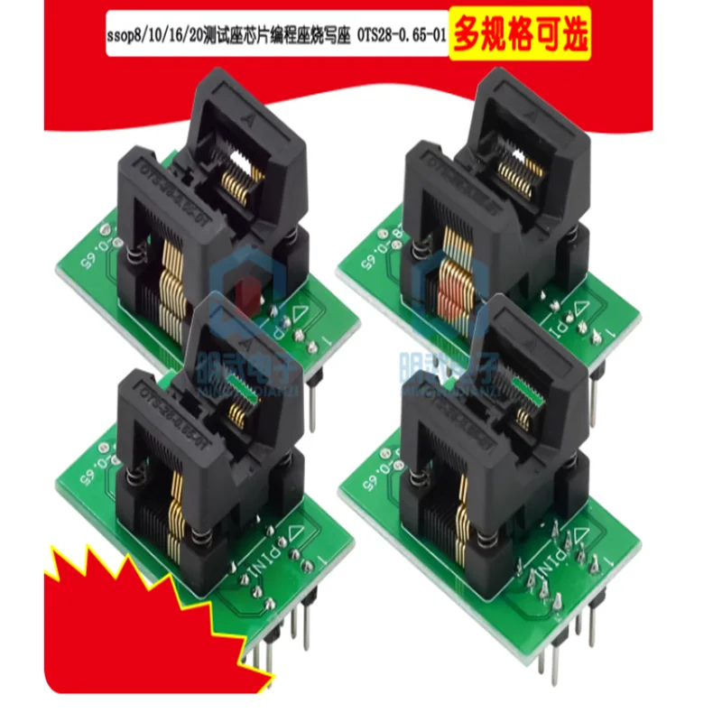 OTS28-0.65-01 Chip Test Programming Socket SSOP8 SSOP10 SSOP14 SSOP20 Programming Socket TSSOP IC Test Programmer