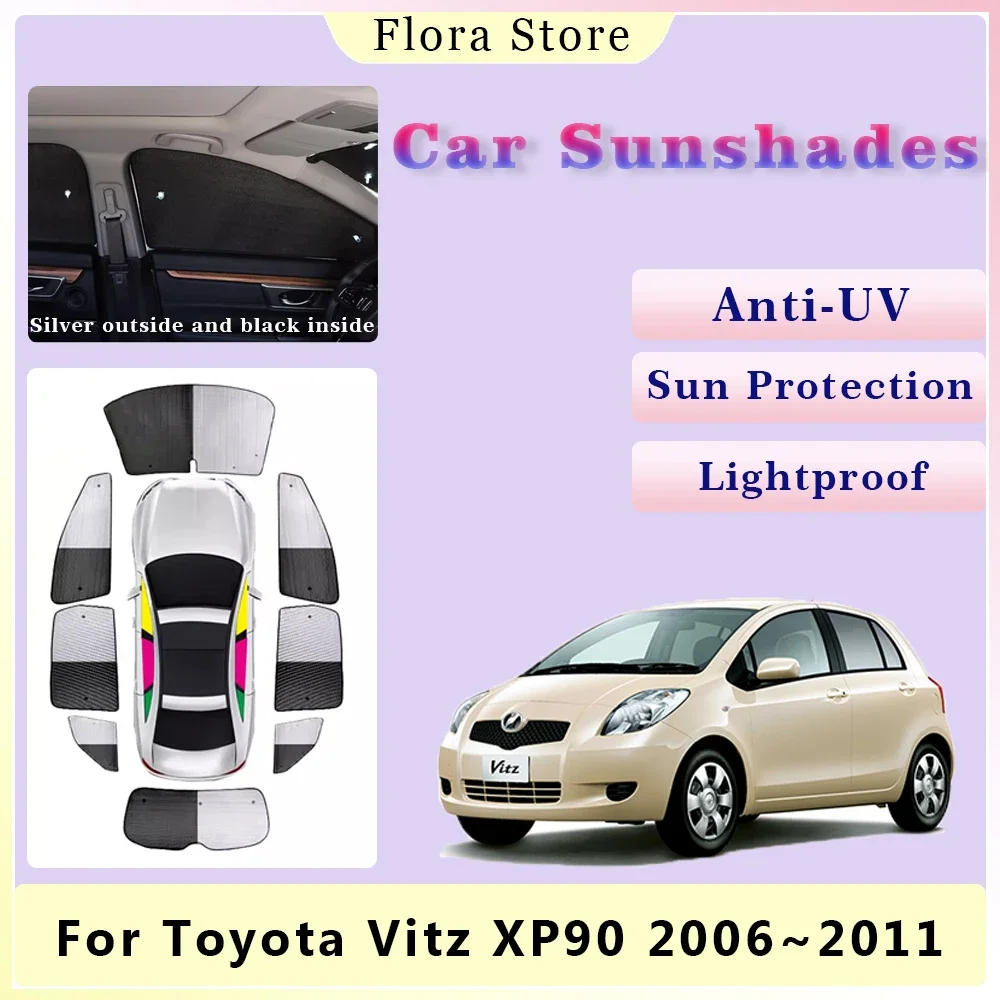 

Car Sunshades for Toyota Vitz XP90 Yaris RS 2006~2011 Full Coverage Windshield Rear Side Window Visor Sunvisor Covers Accessorie