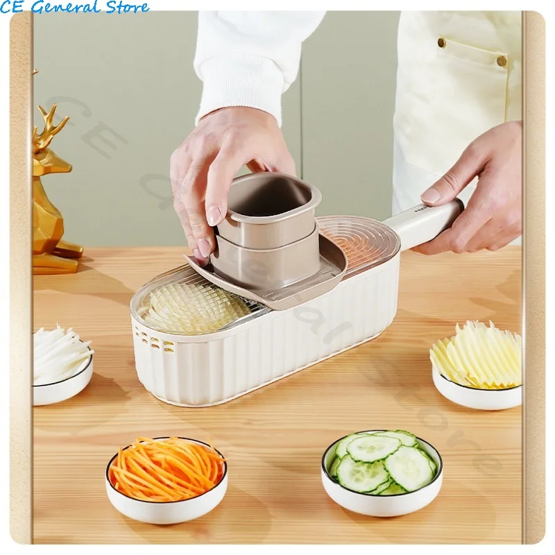 Multifunctional Vegetable Cutter Potato Shreds Professional Grater Kitchen Household Hand Guard Slicing and Cutting Machine