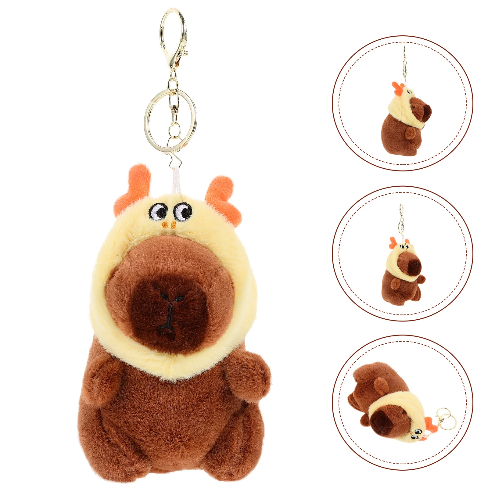 

Key Fob Capybara Keychain Plush Pendant Aesthetic Keychains For Women Accessories Child