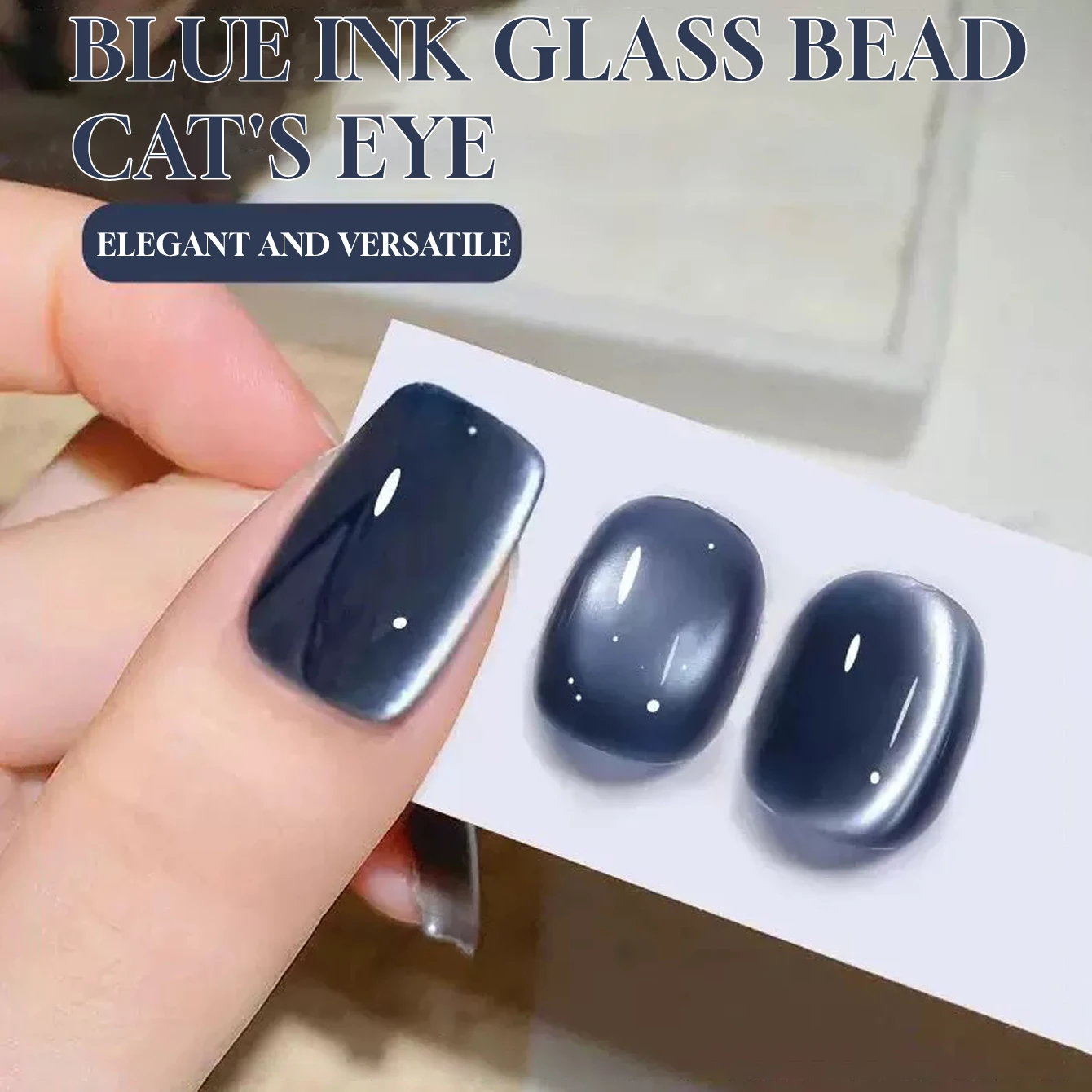 Vernis à ongles Gel magnétique œil de chat, encre bleue, fournitures pour ongles, Style populaire, perle de verre, vernis Gel, Nail d'été, 12ML, 1 pièce