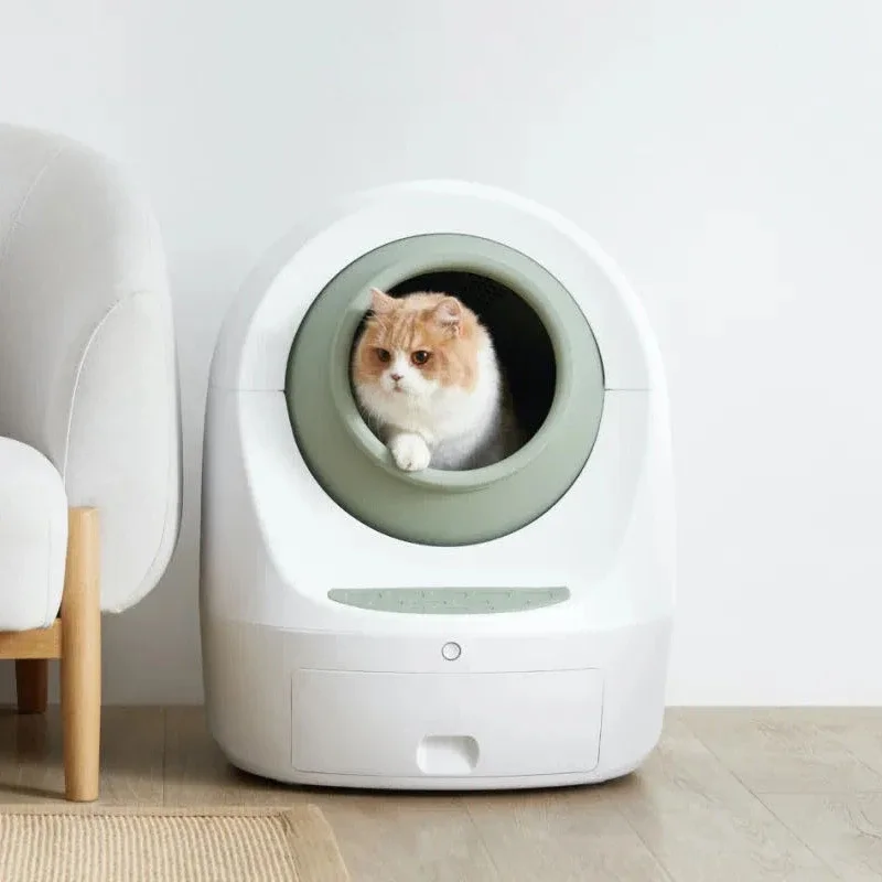 Luxury Large Enclosed Portable Automatic Cat Box Furniture Auto Smart Intelligent Self Cleaning box Cat Toilet